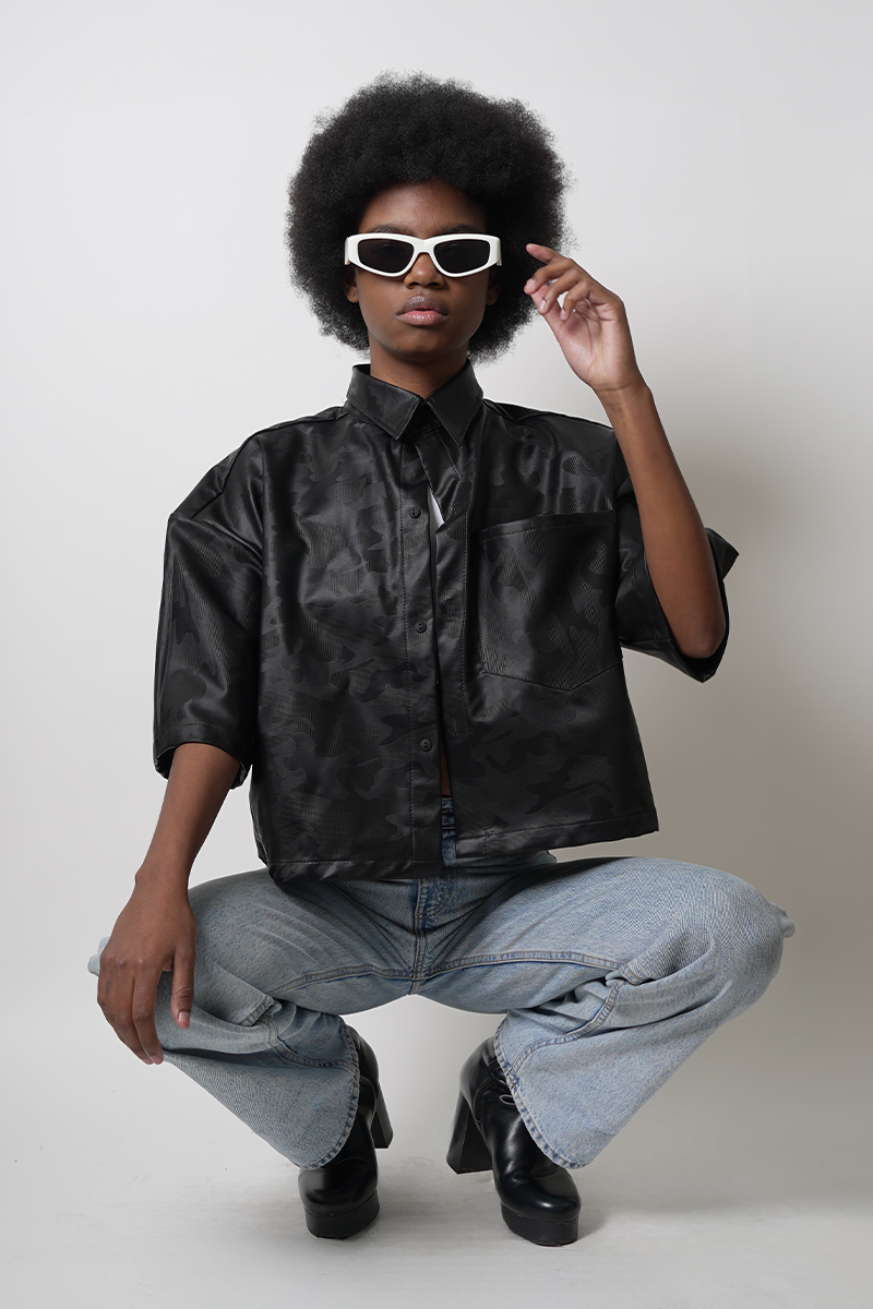Camisa efecto piel