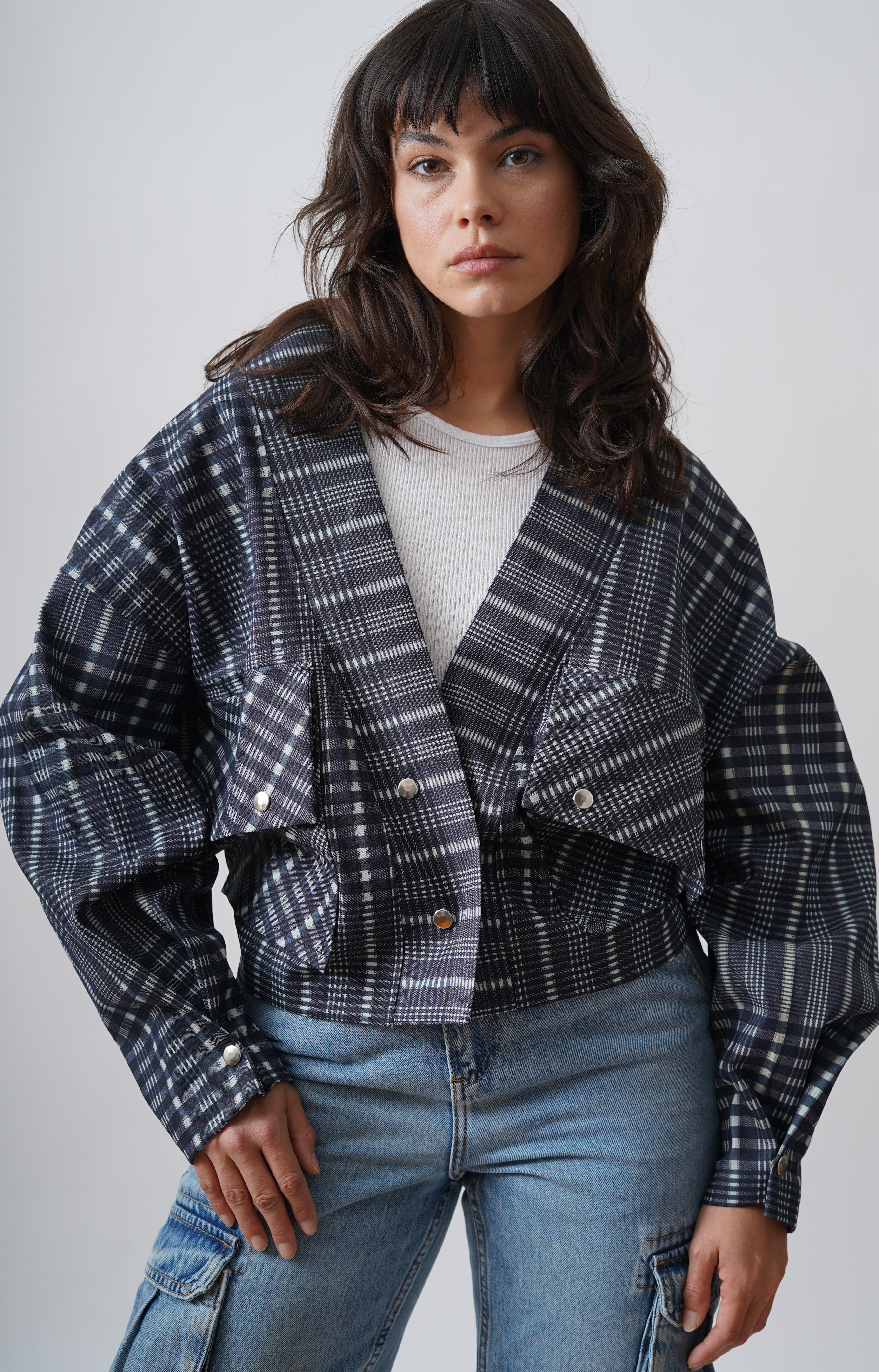 Kimono Cuadros Asimetricos