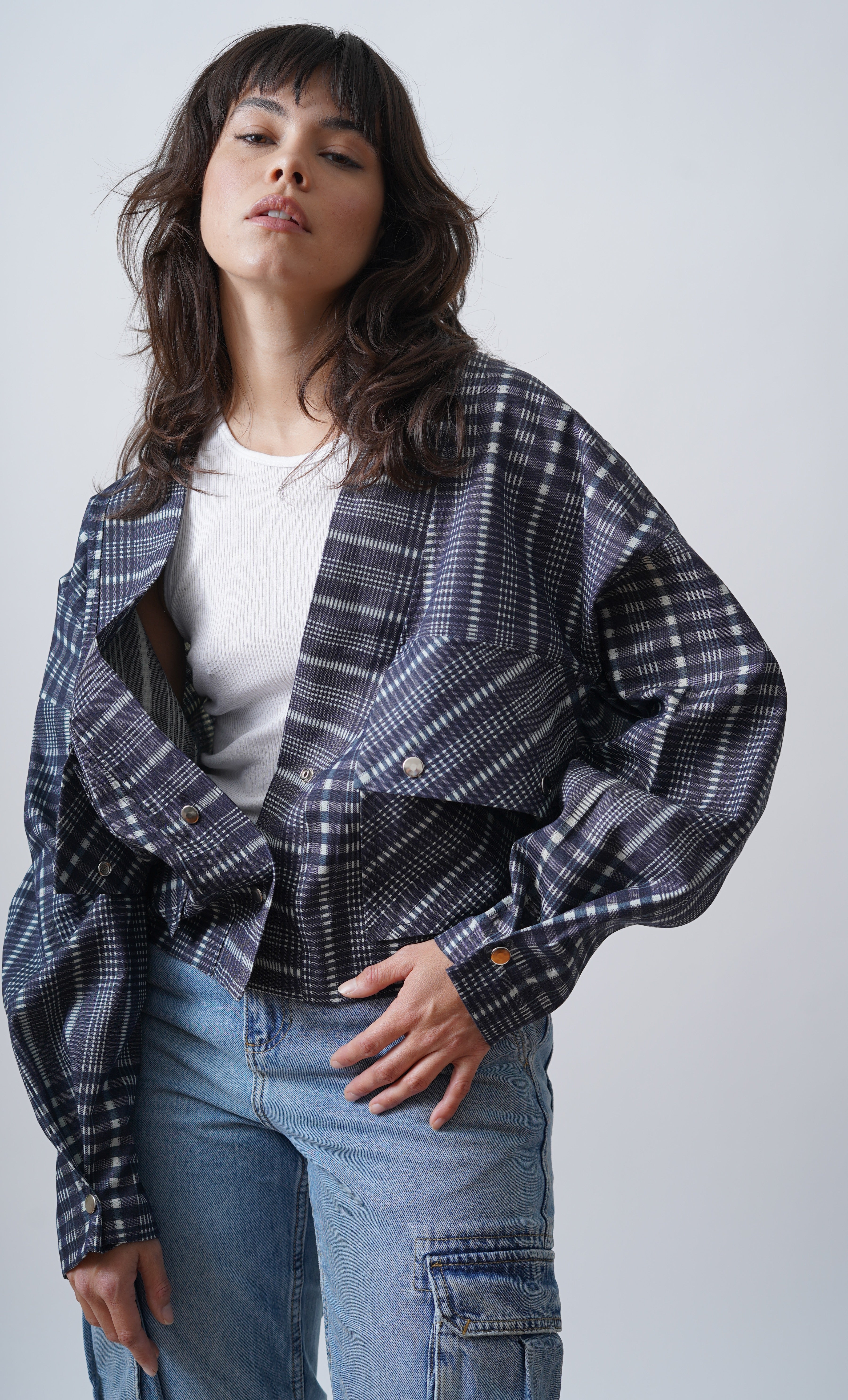 Kimono Cuadros Asimetricos