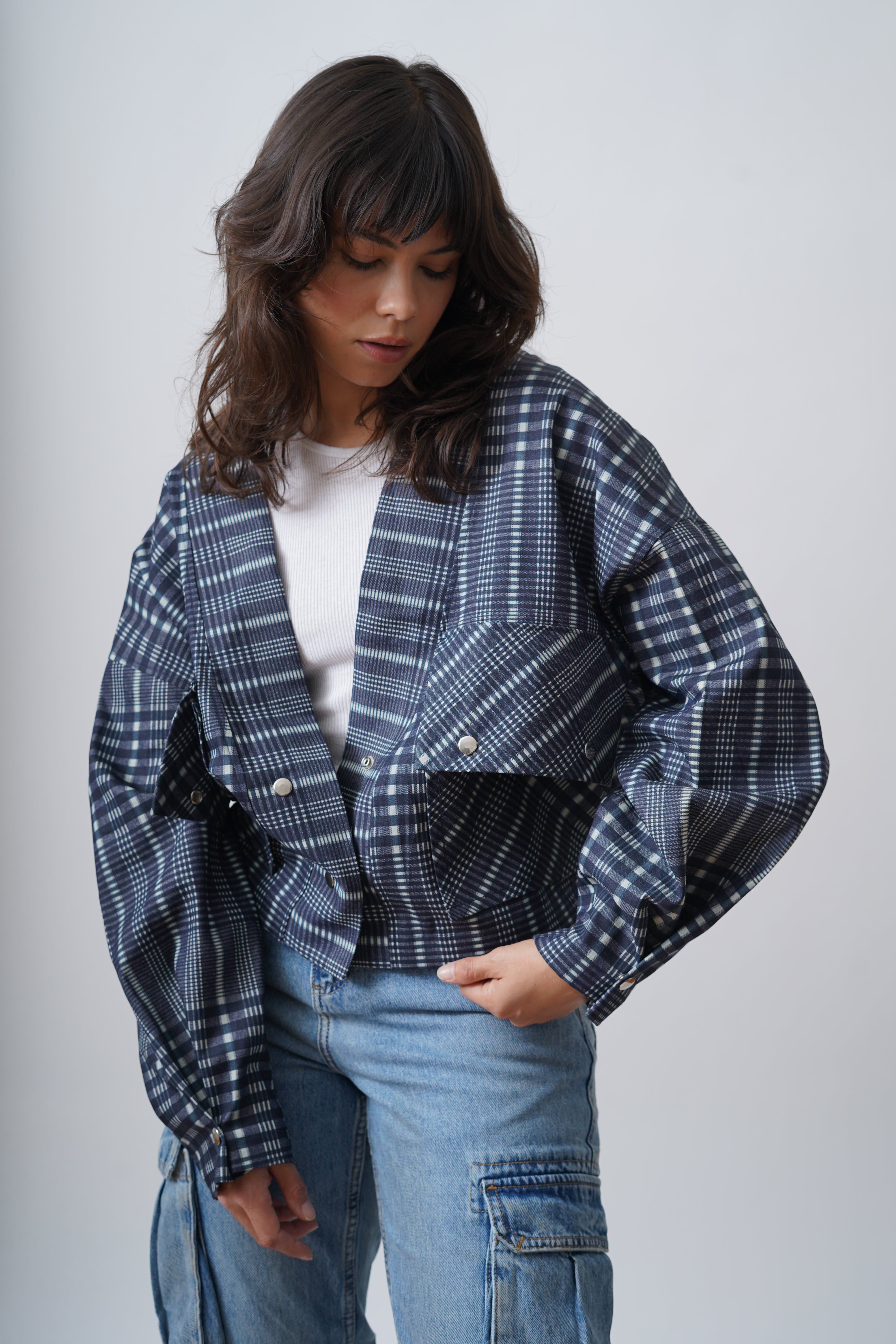 Kimono Cuadros Asimetricos