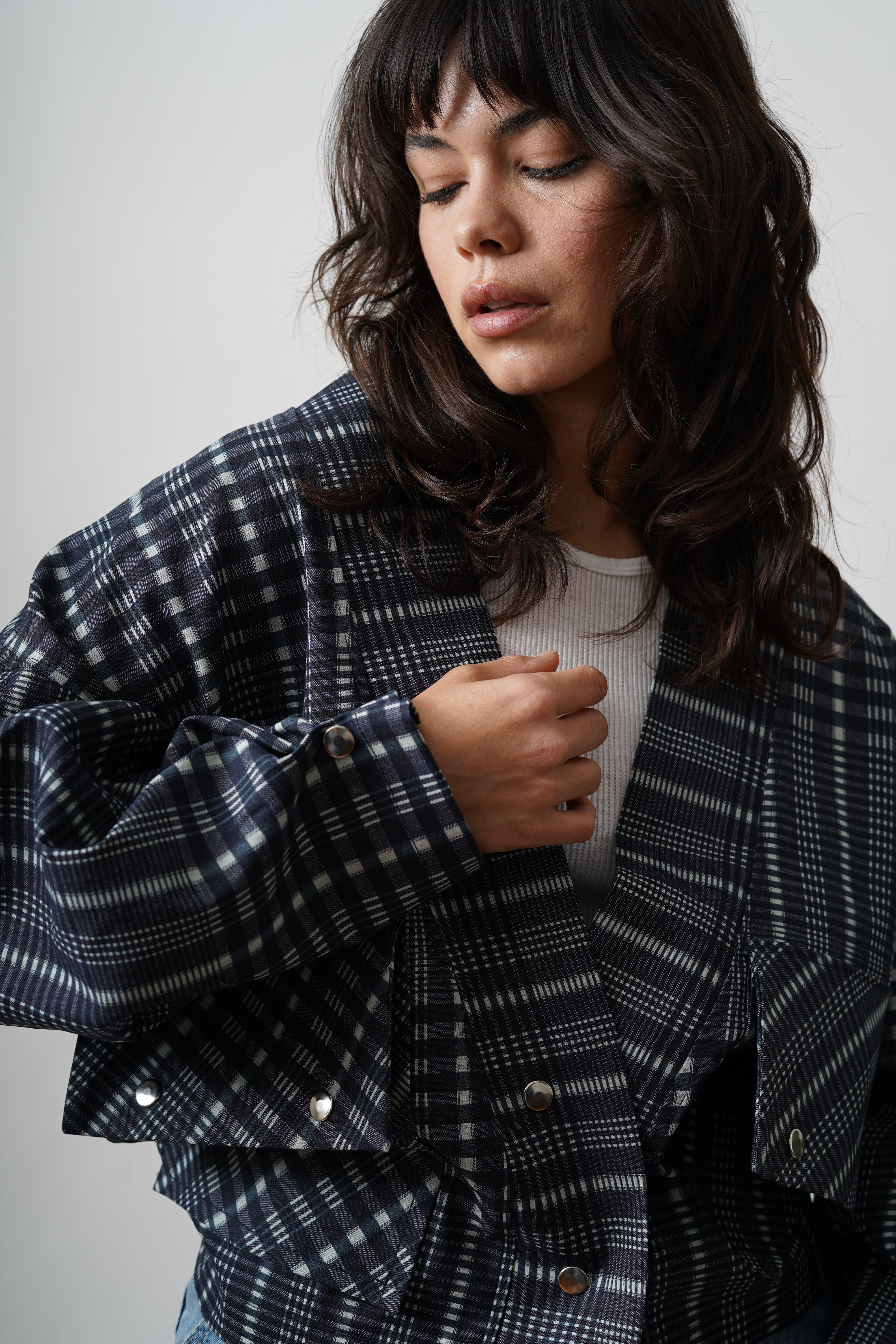 Kimono Cuadros Asimetricos