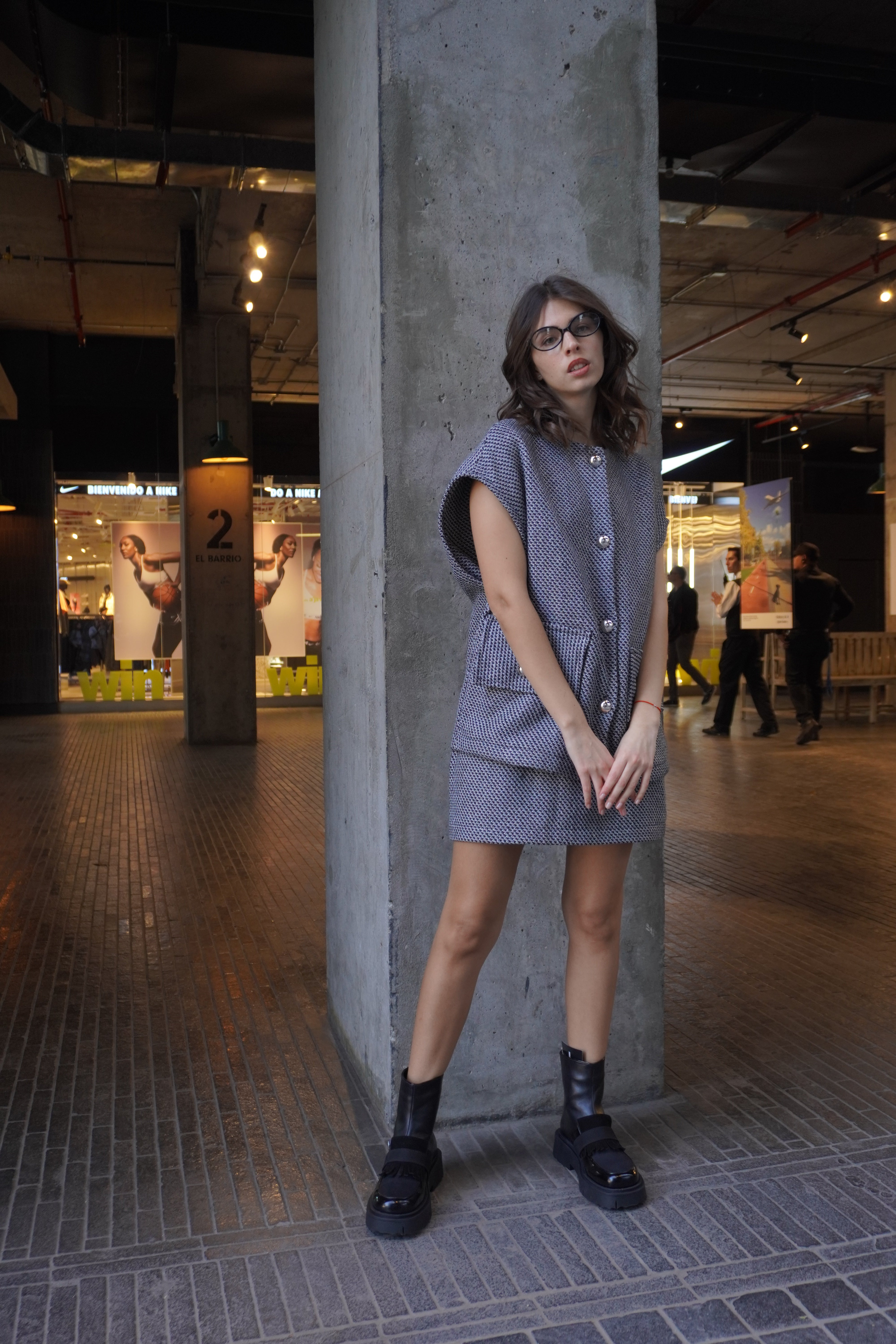 Falda mini tweed