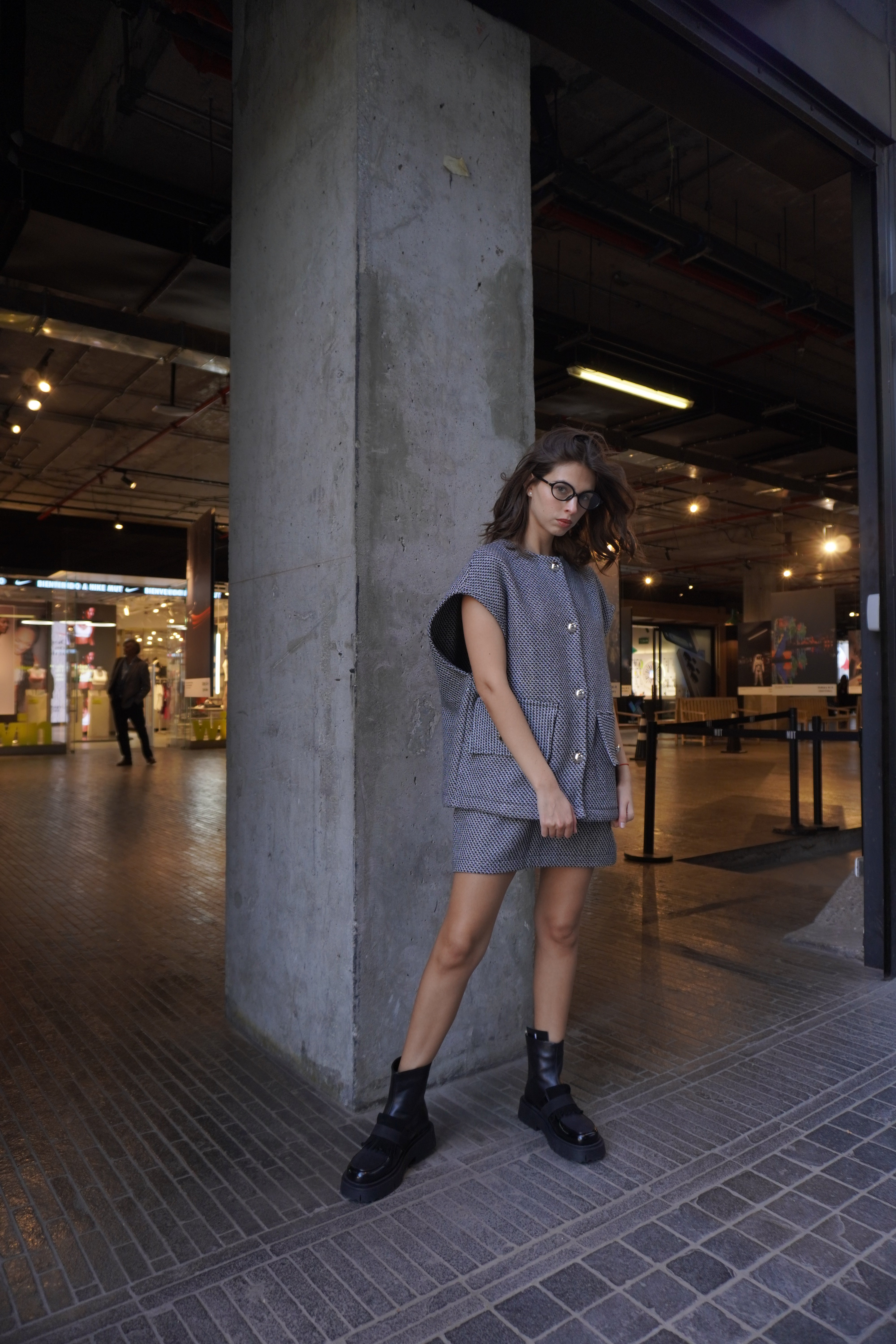 Chaleco oversize tweed