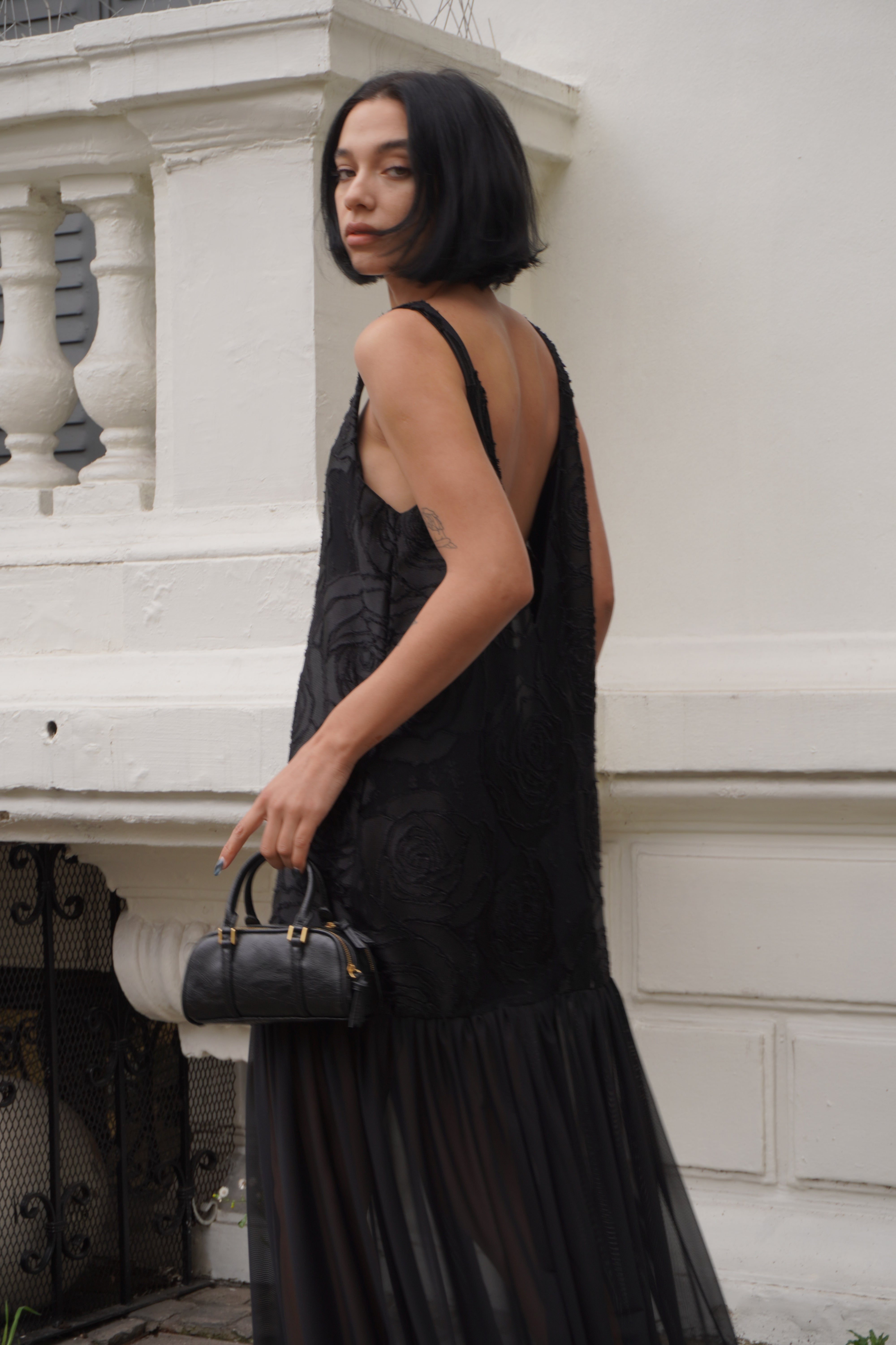 Vestido Maxiflores transparencia