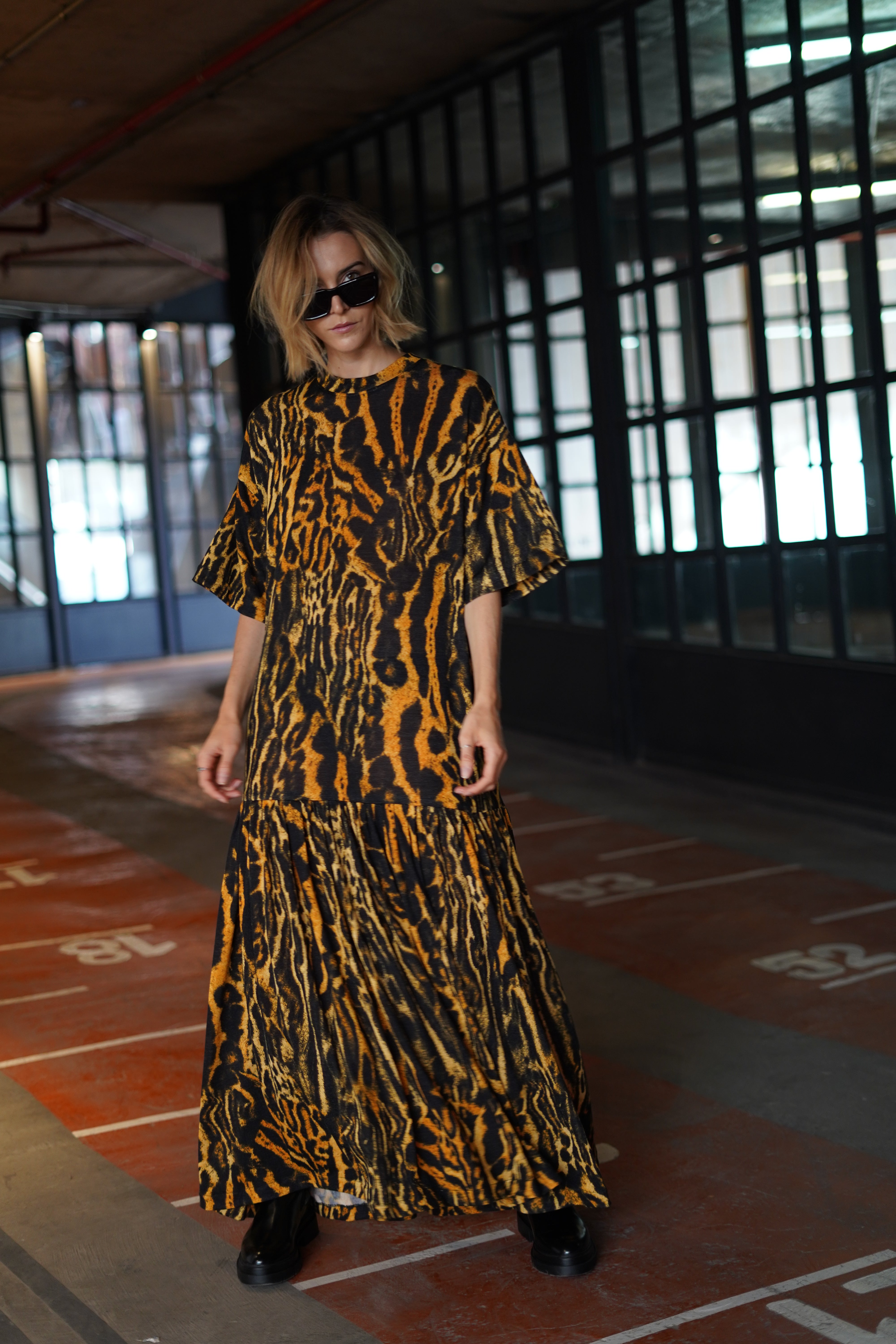 Maxivestido leopardo