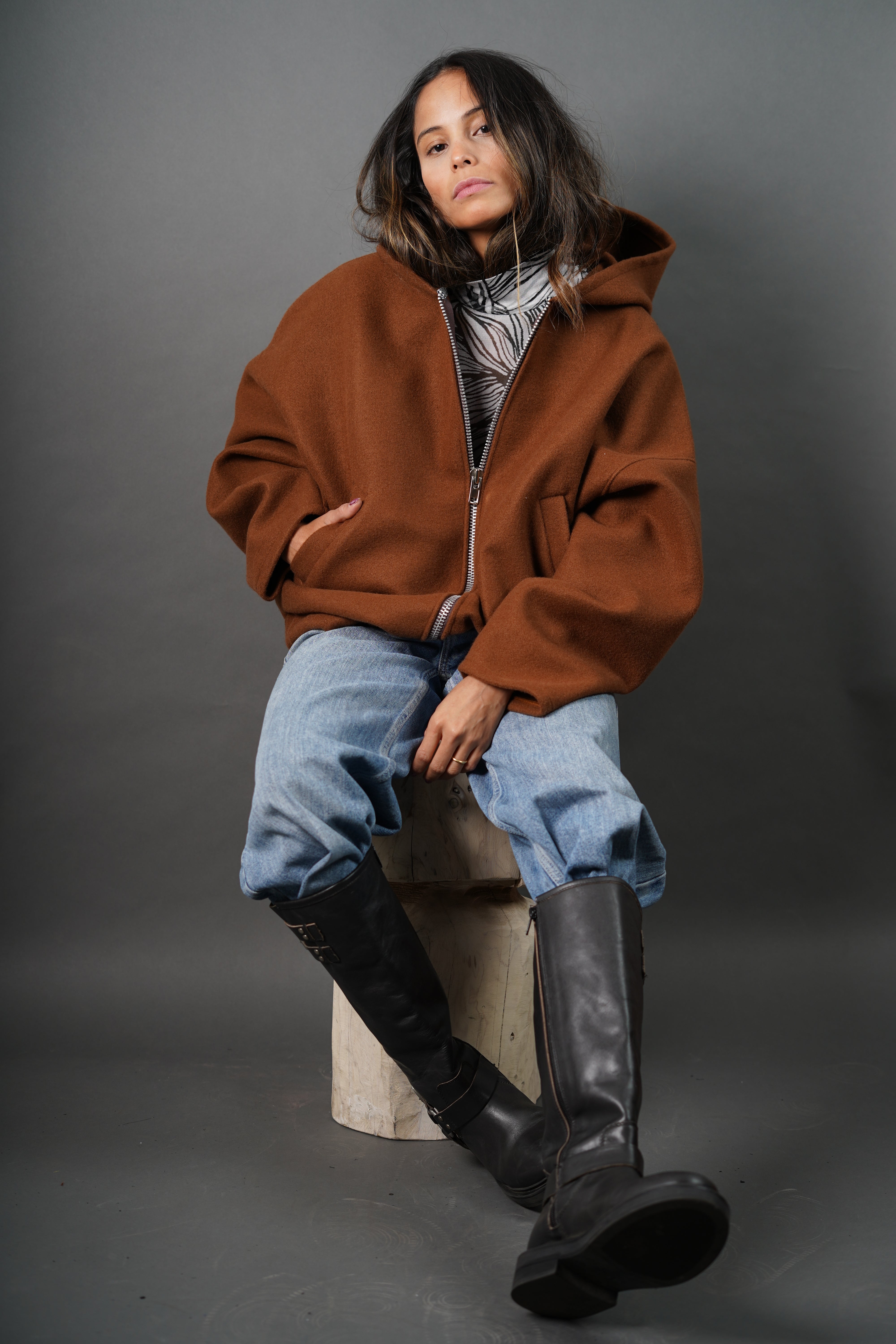 Hoodie Paño Oversize