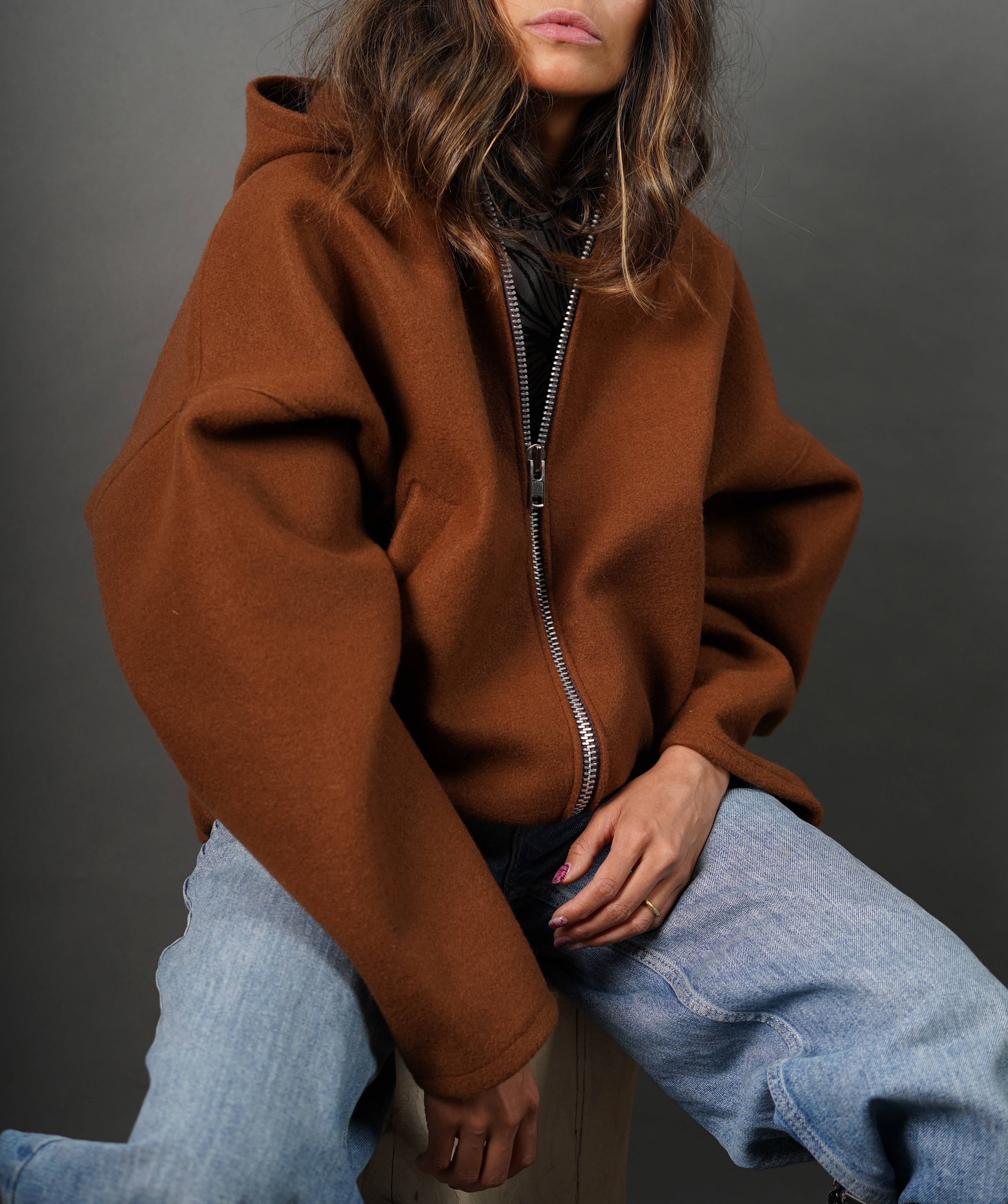 Hoodie Paño Oversize