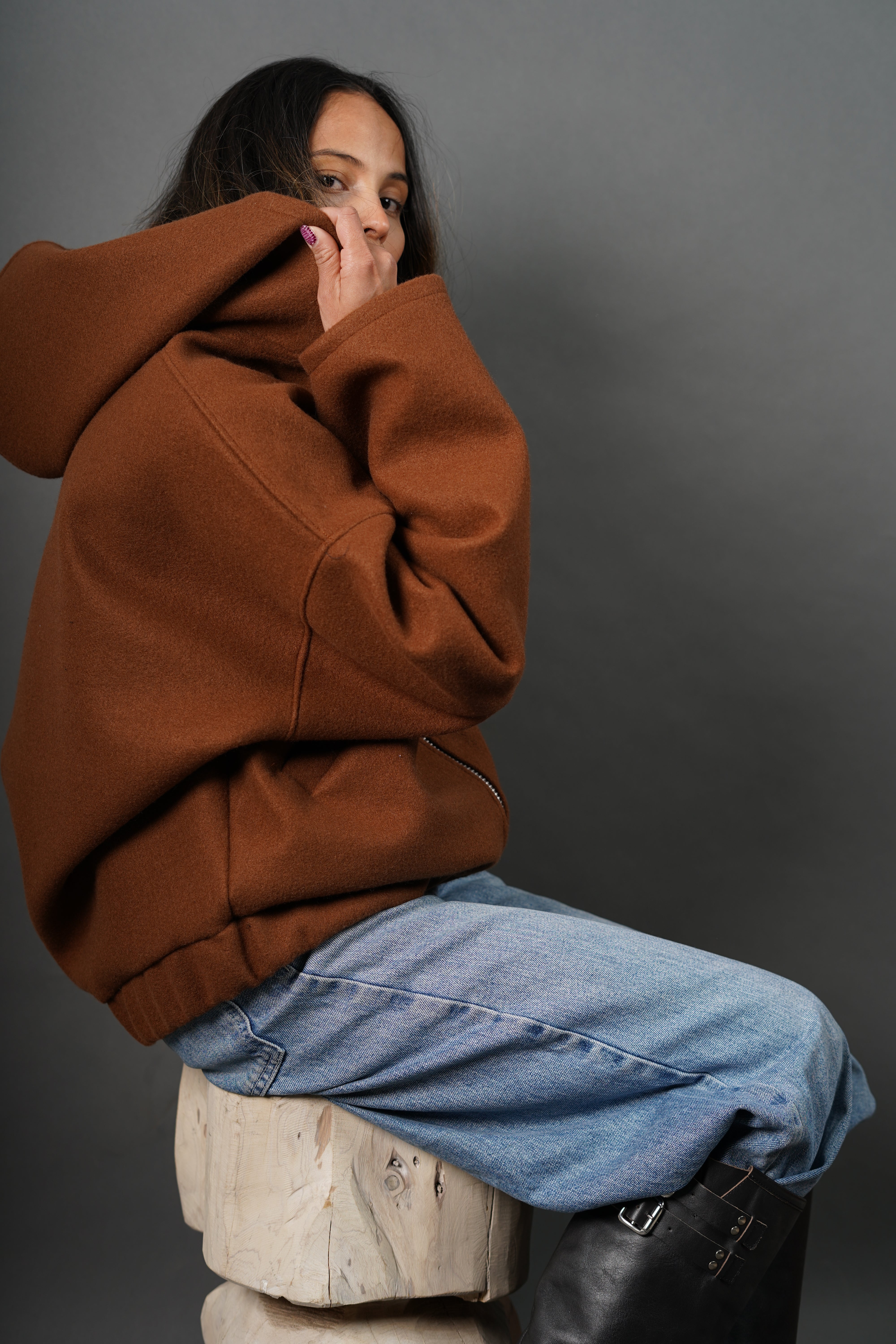 Hoodie Paño Oversize