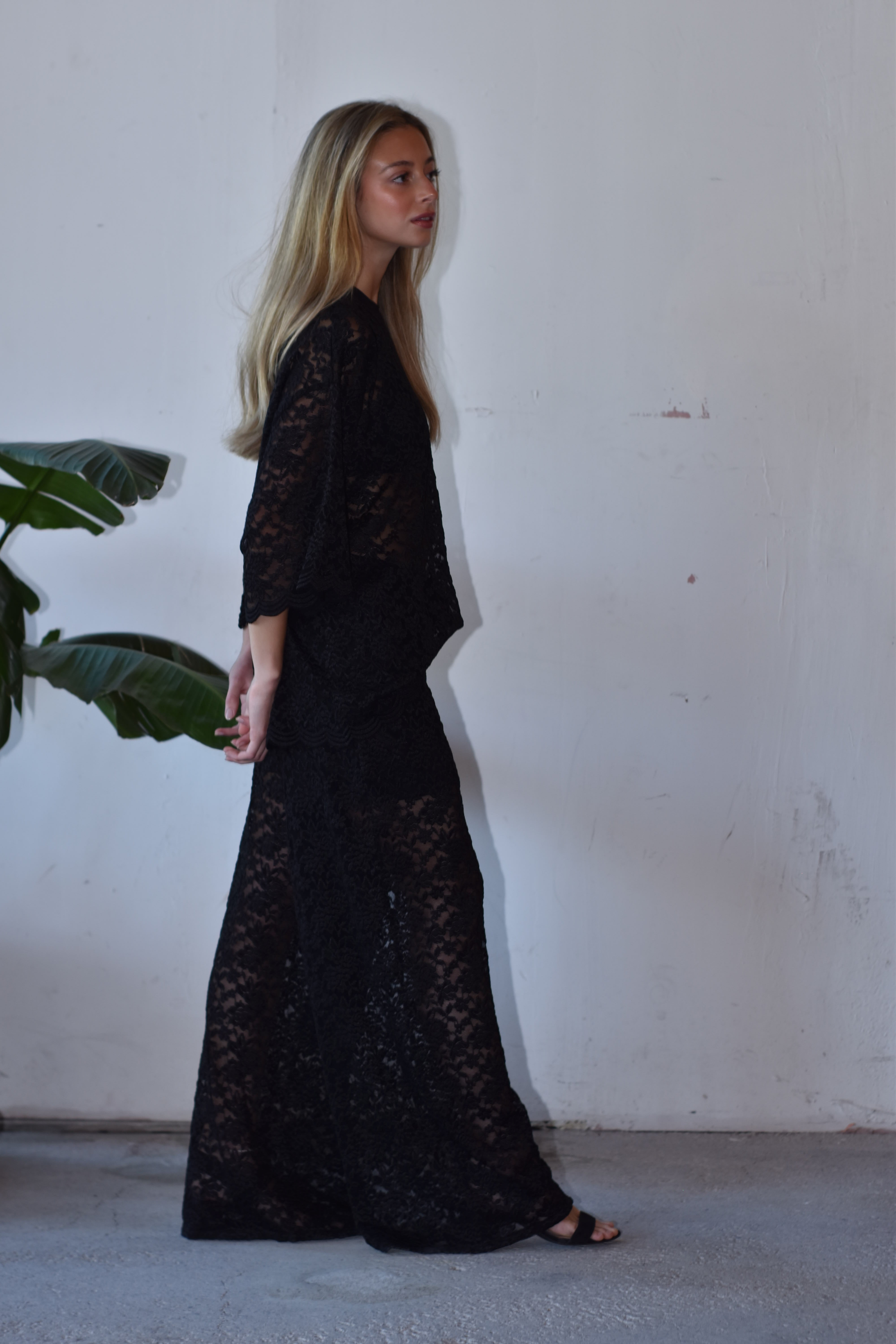 Pantalon pijamero encaje