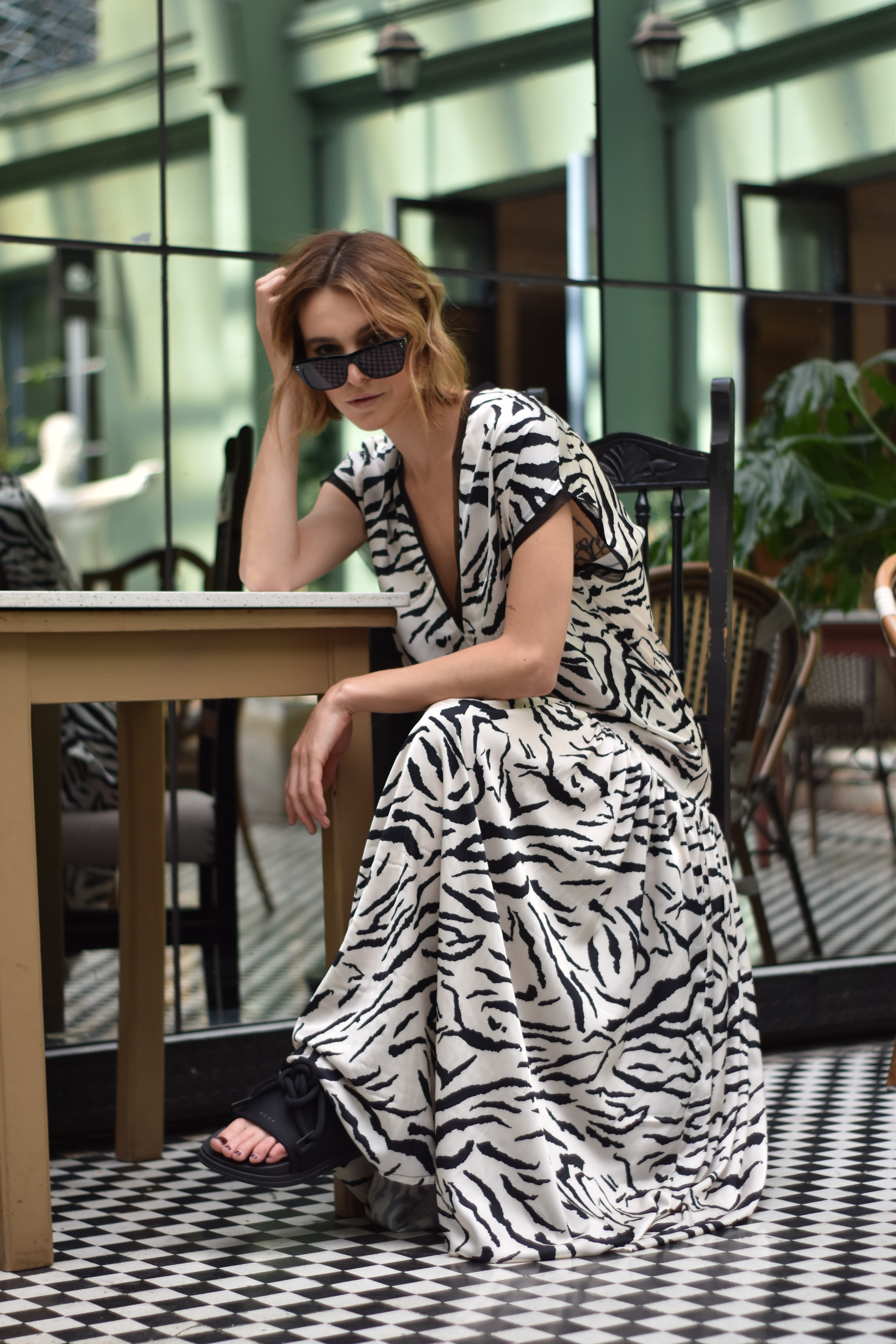 Maxivestido Cebra