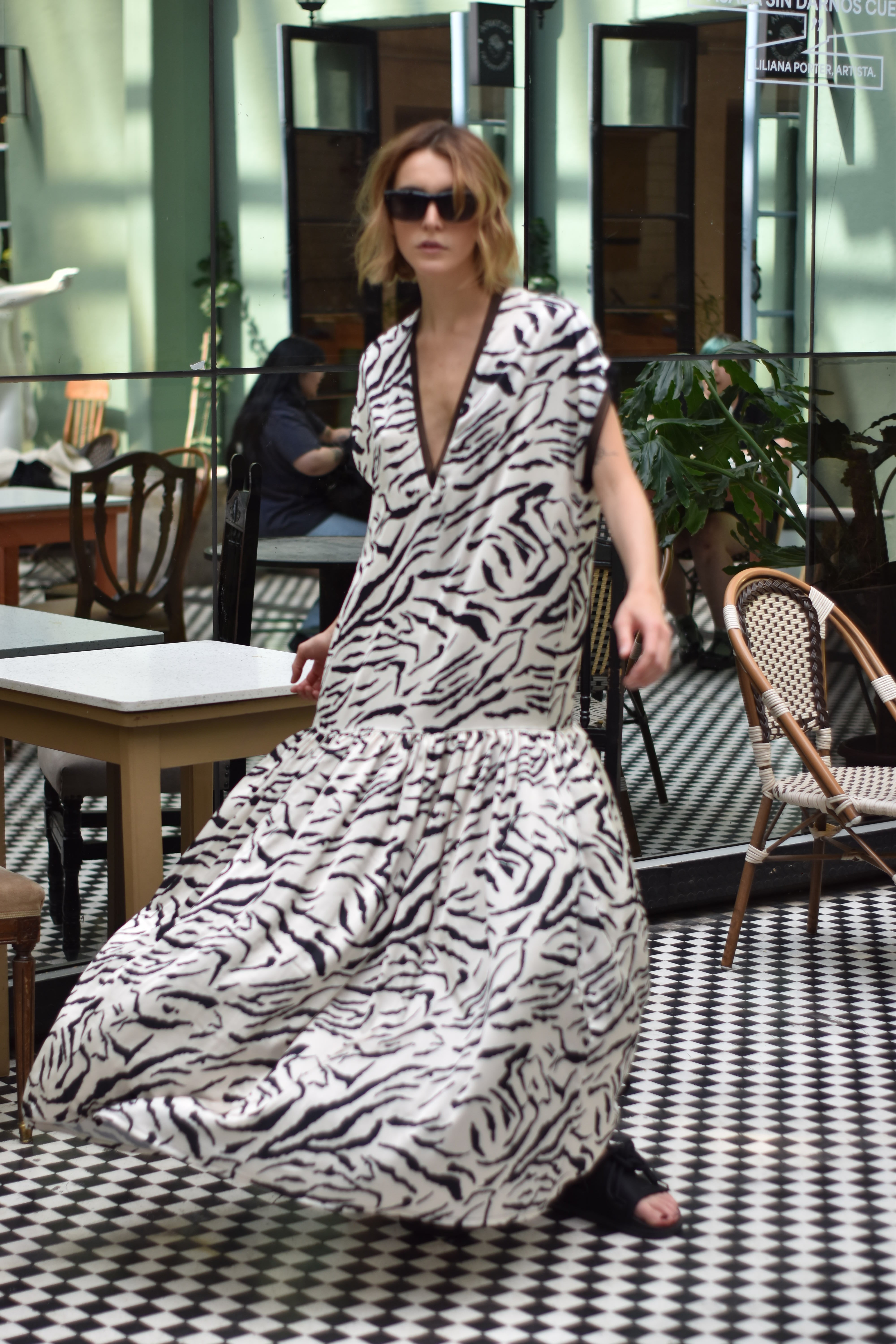 Maxivestido Cebra