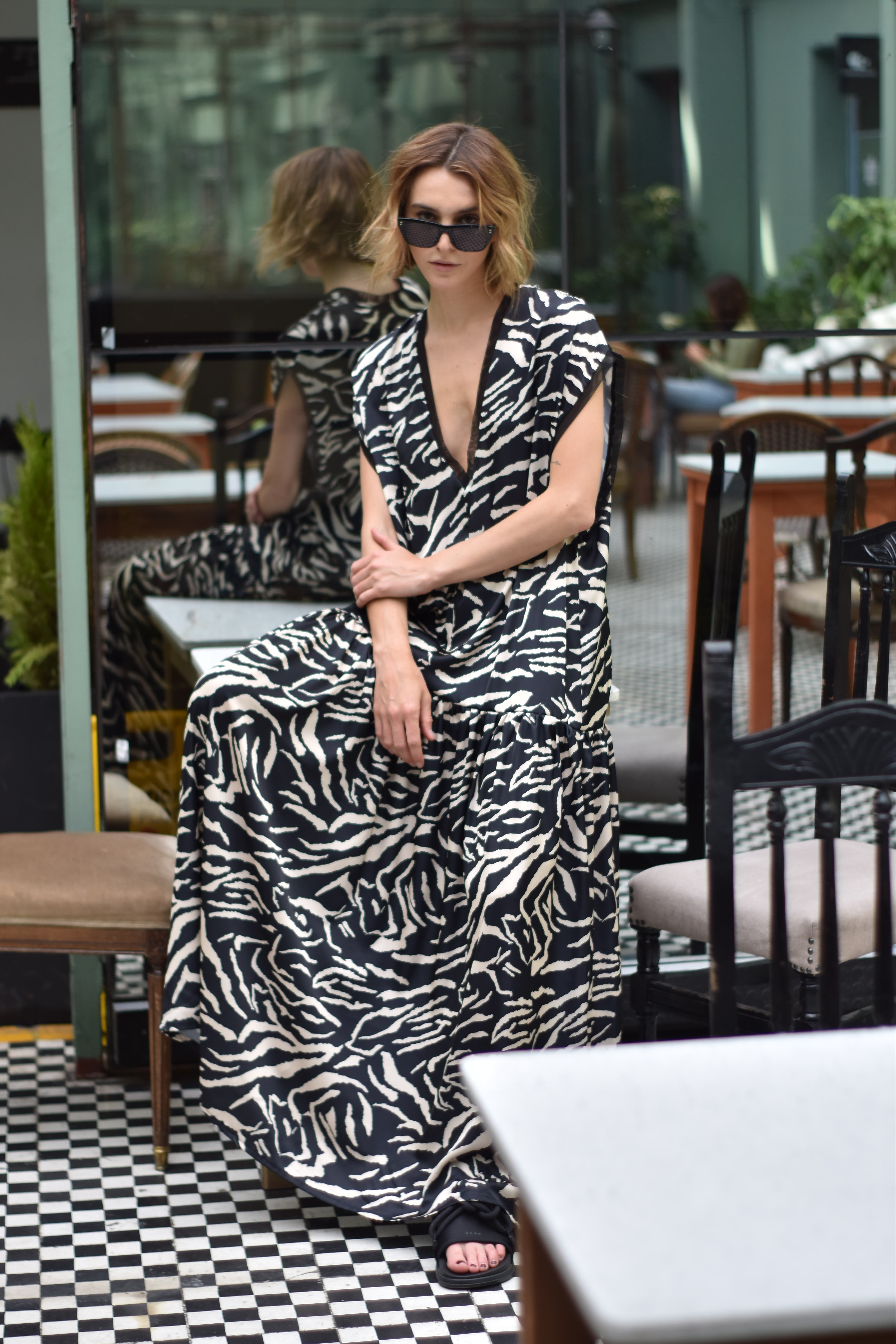Maxivestido Cebra