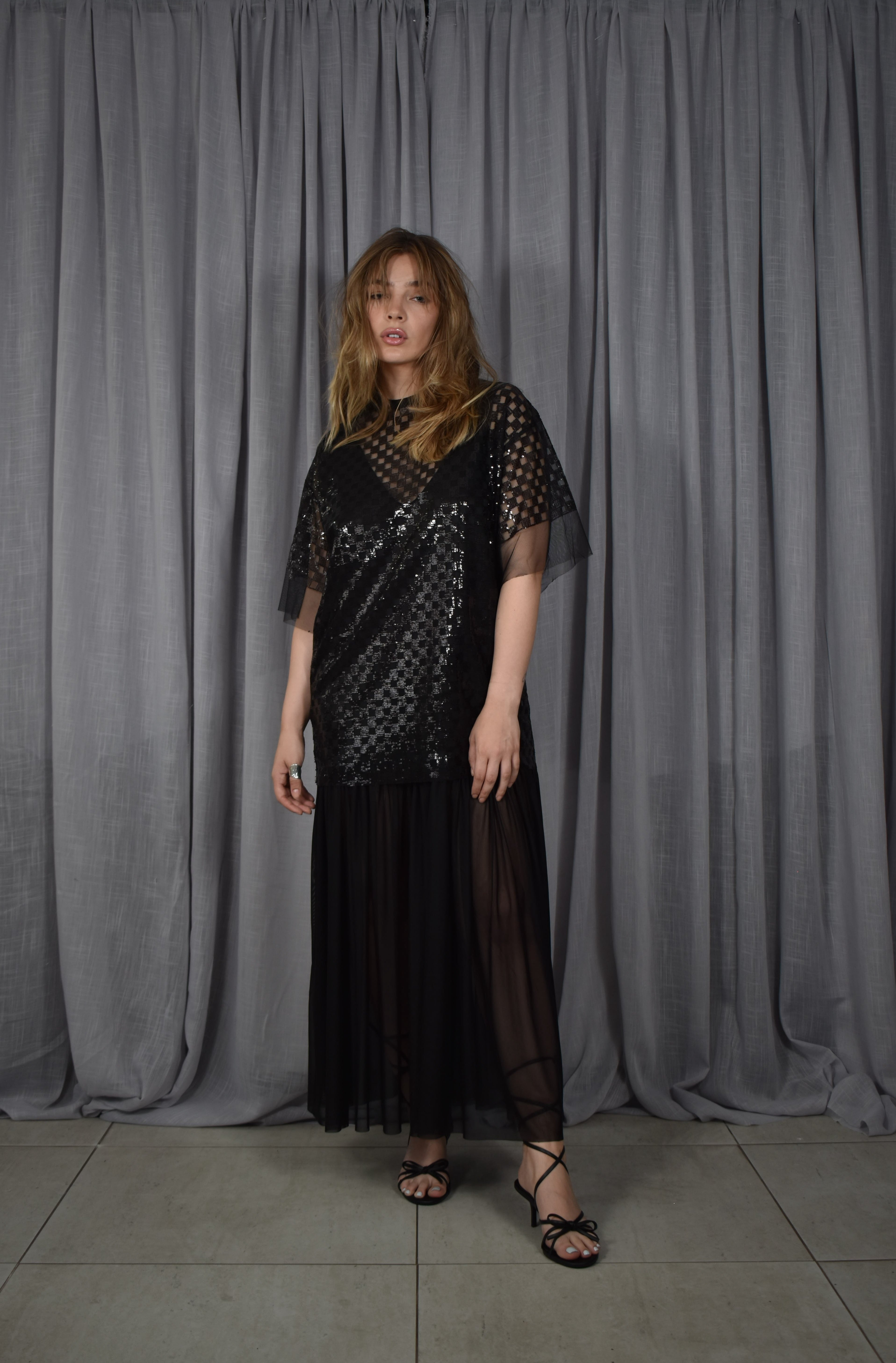 Vestido Transparencia Largo