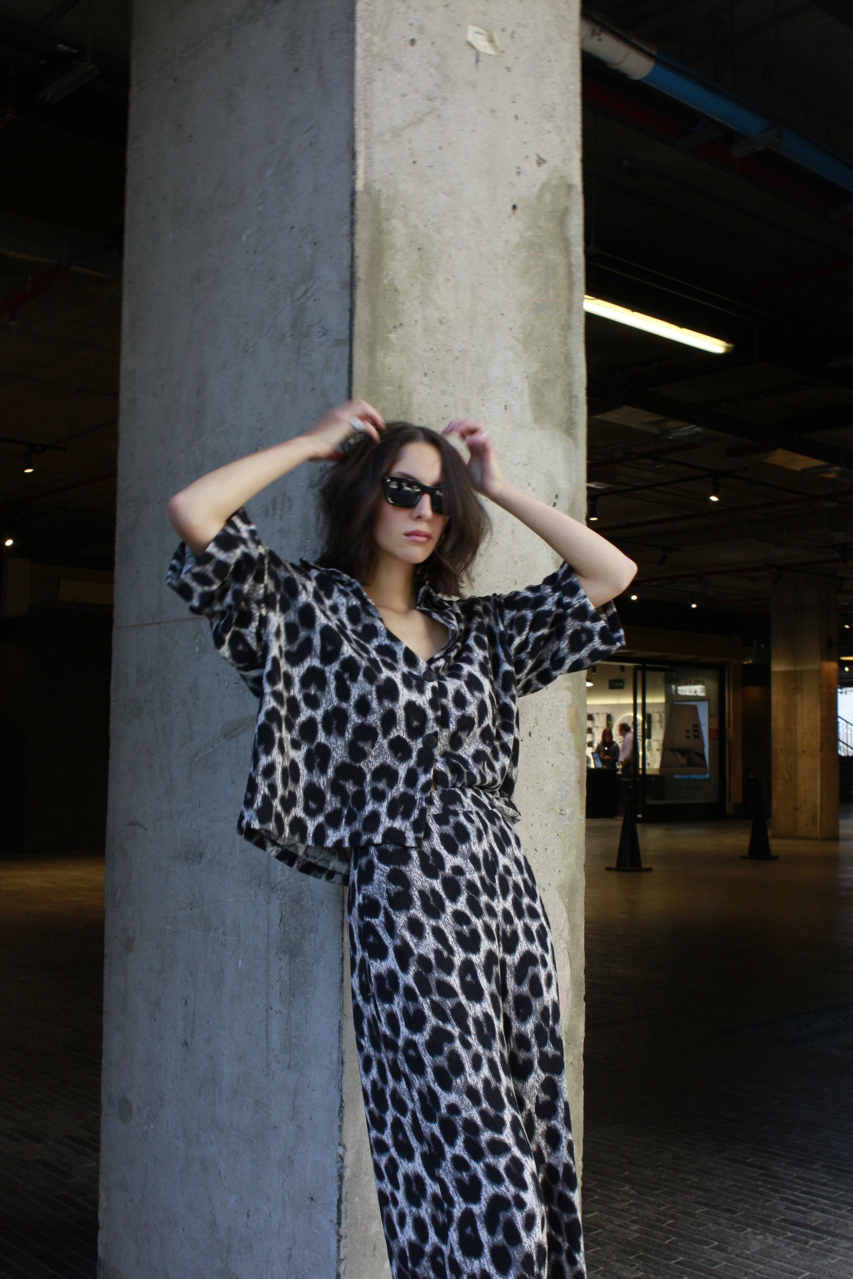 Pantalon Palazzo Leopardo