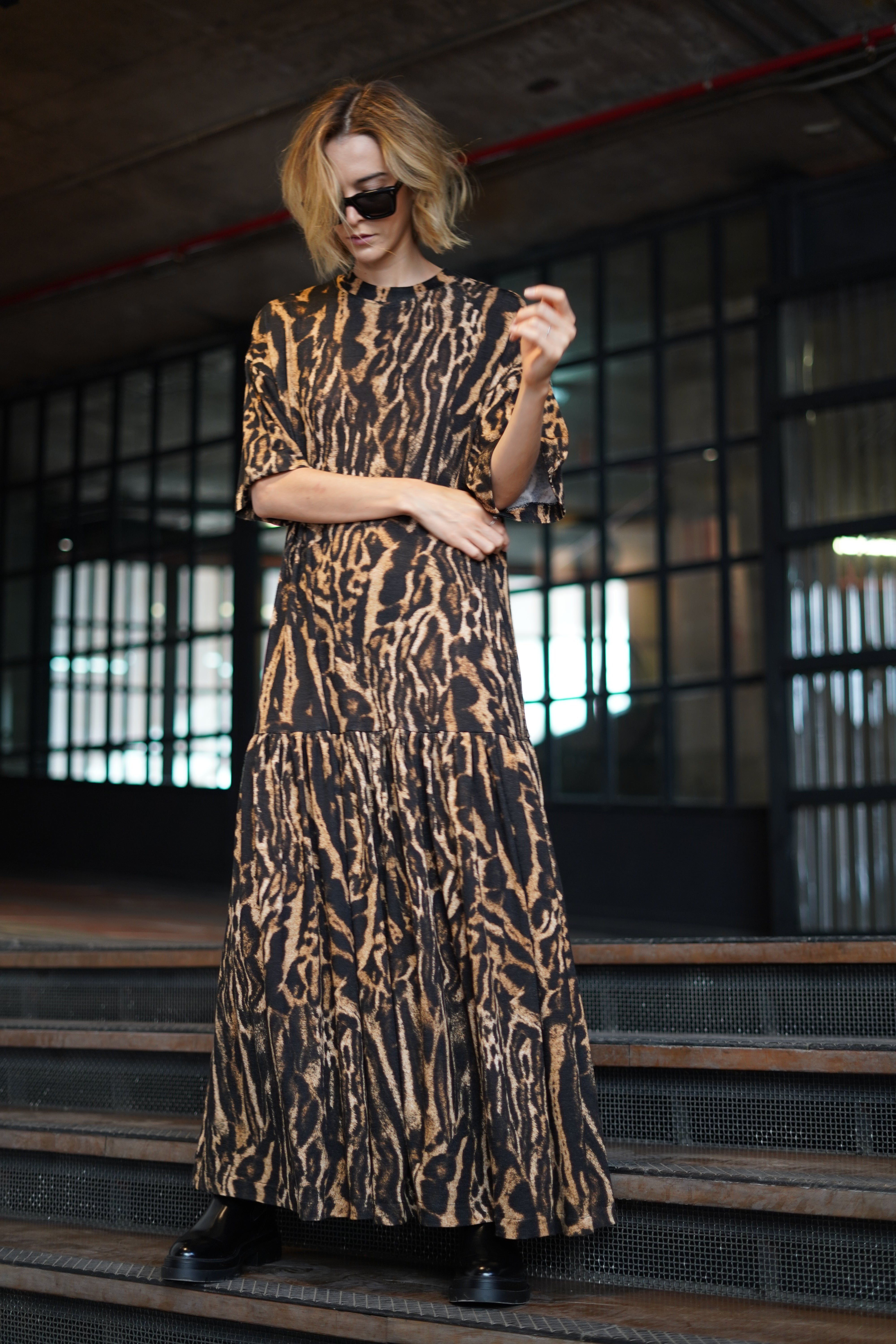 Maxivestido leopardo