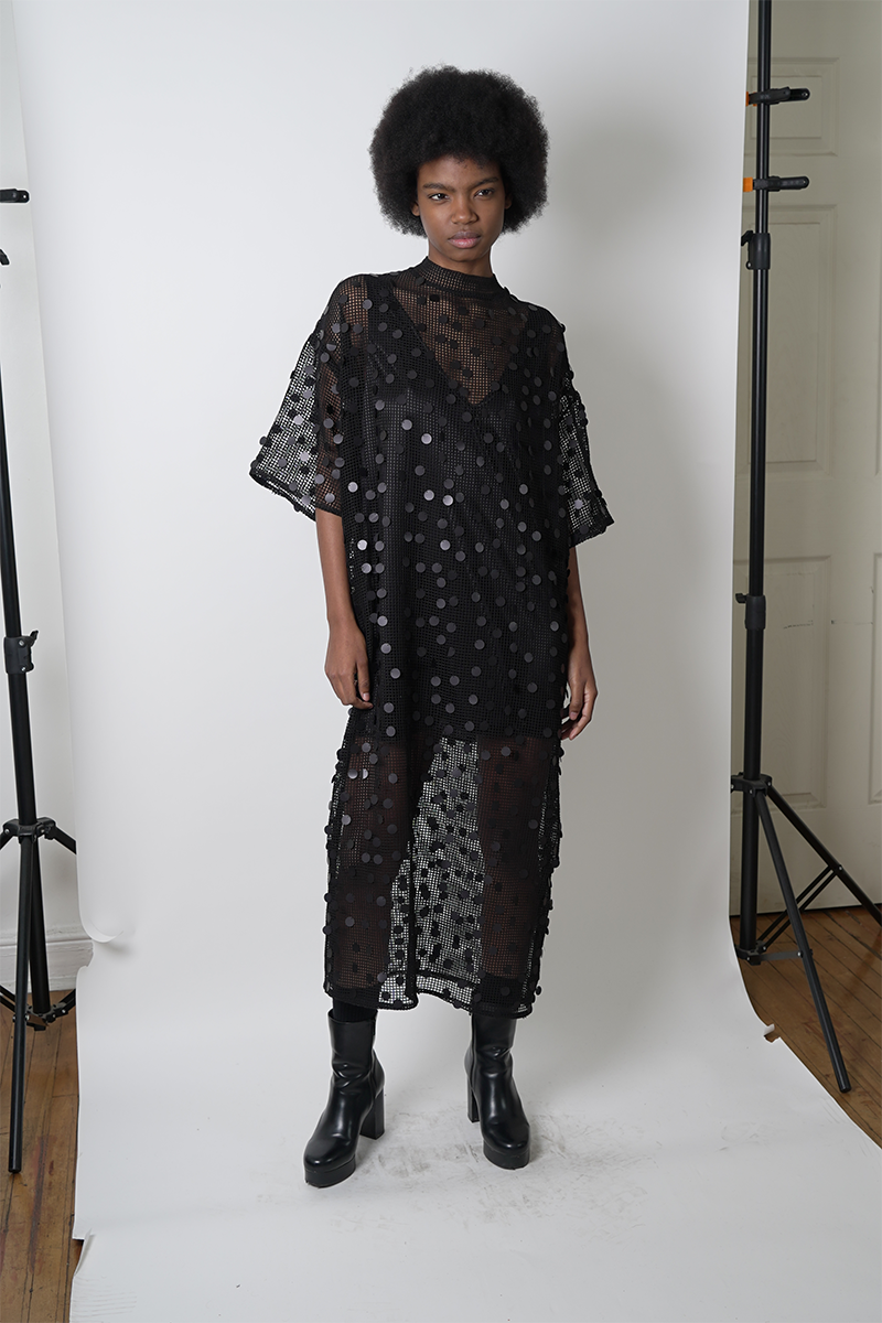 Vestido maya lentejuelas mate