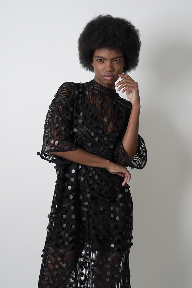 Vestido maya lentejuelas mate