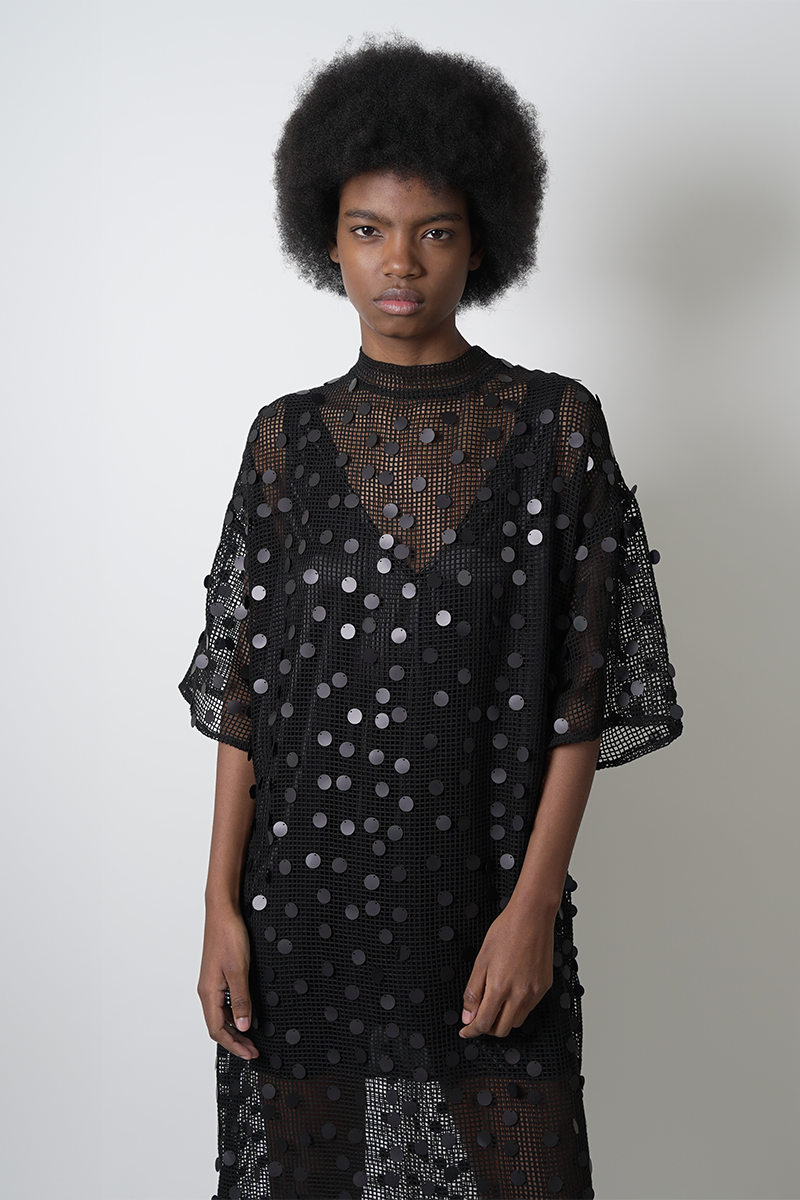 Vestido maya lentejuelas mate