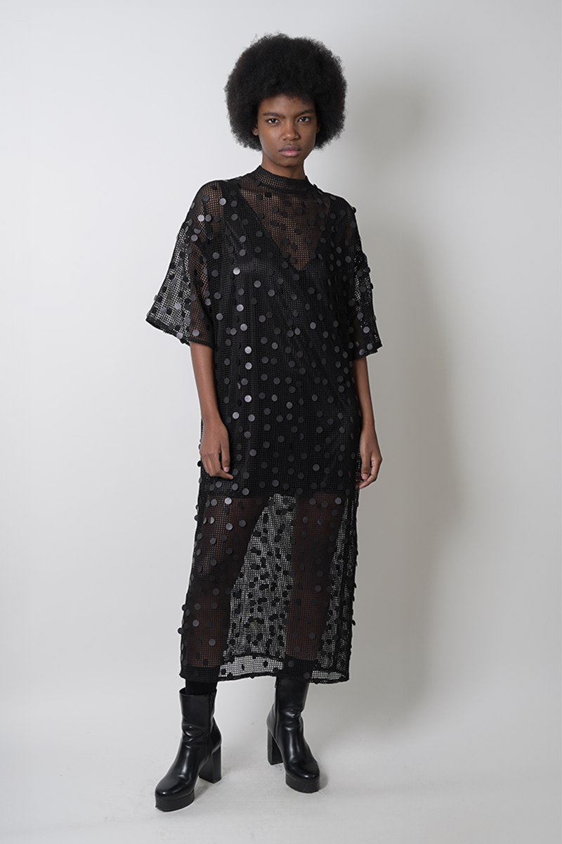 Vestido maya lentejuelas mate