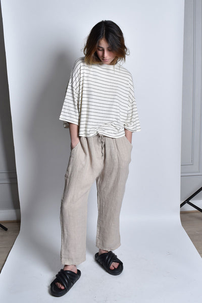 Pantalon trama lino