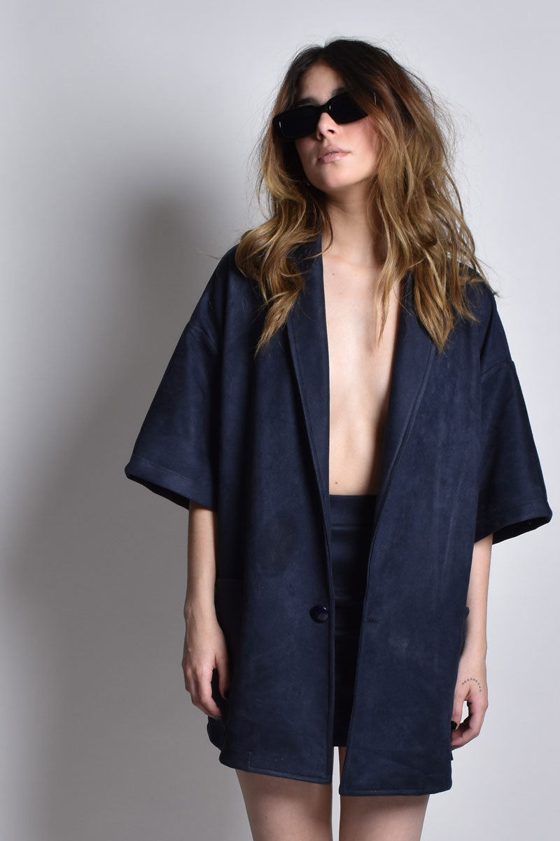 Sobrecamisa Detalle Solapa Azul