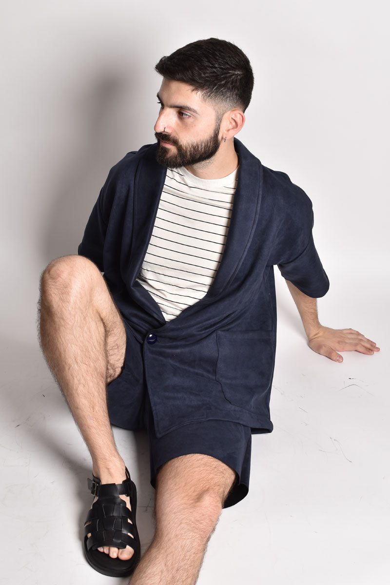Sobrecamisa Detalle Solapa Azul